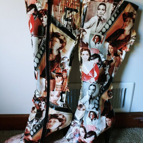 Lady Coutour Magazine cover collage platform boots - Picture 2 of 5